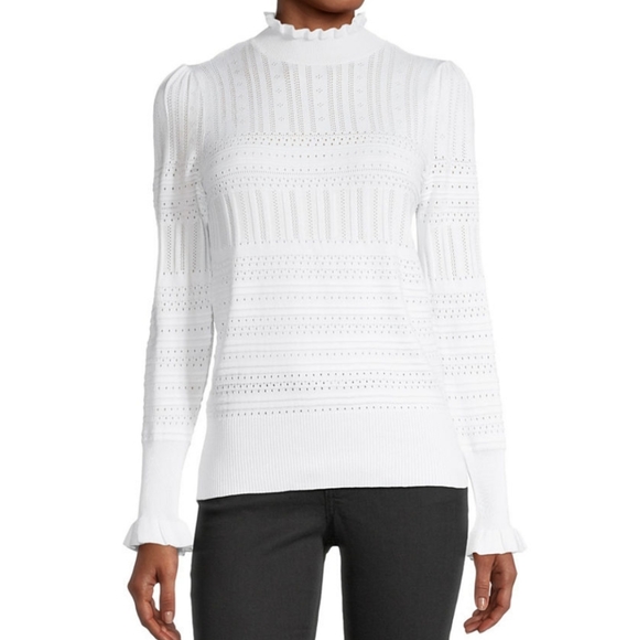 Almost Famous Sweaters - White mock sweater